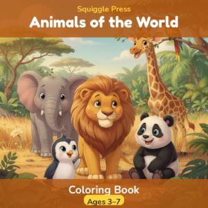 Animals of the World Coloring Book
