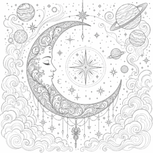 Celestial Dreams — Adult Coloring Book