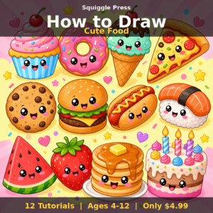 How to Draw Cute Food - 12 Step-by-Step Drawing Tutorials for Kids