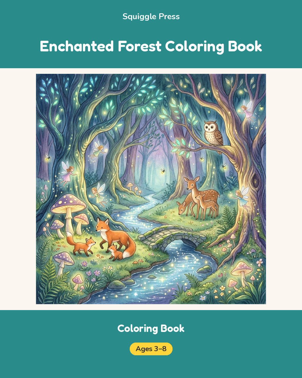 Enchanted Forest Coloring Book Printable for Kids