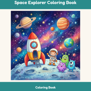 Space Explorer Coloring Book