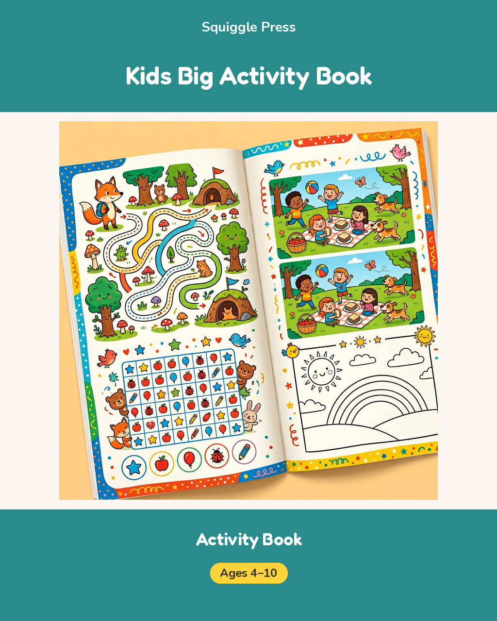 Kids Big Activity Book Printable Games & Puzzles