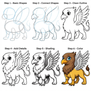 How to Draw a Griffin - Free Step-by-Step Tutorial for Kids