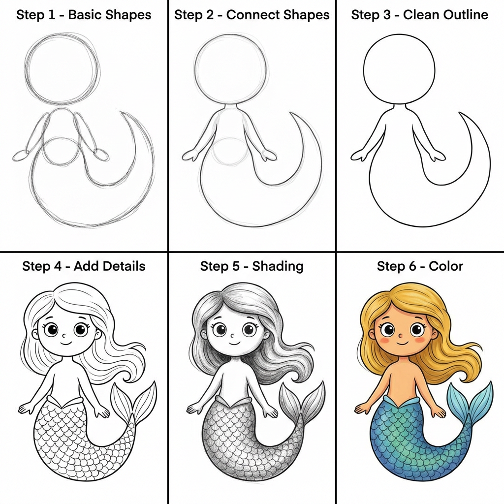 How to Draw a Mermaid