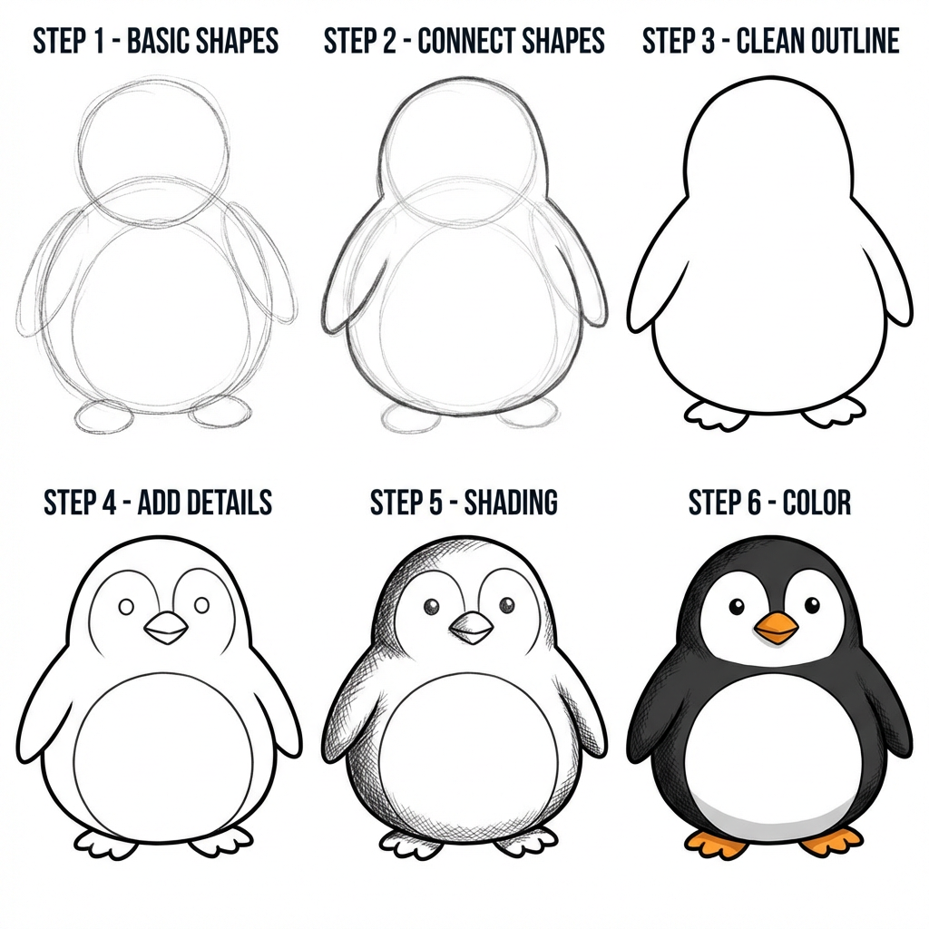 How to Draw a Penguin