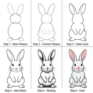 How to Draw a Rabbit - Free Step-by-Step Tutorial for Kids