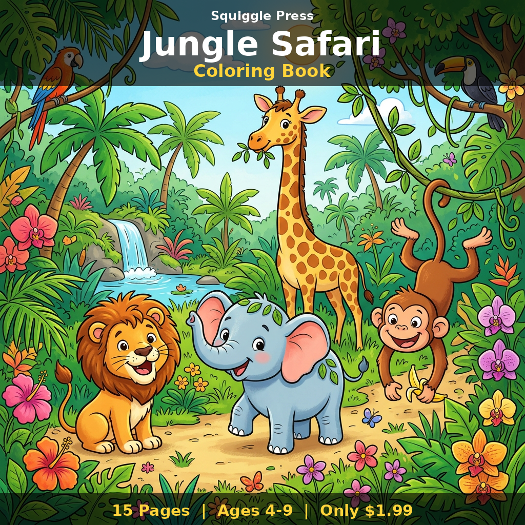 Jungle Safari Coloring Book