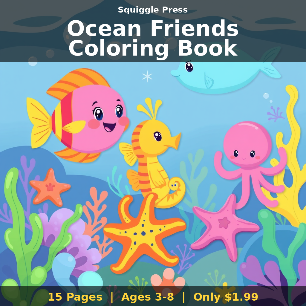 Ocean Friends Coloring Book