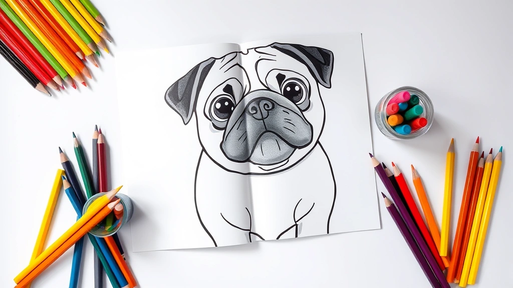 pug coloring pages for kids