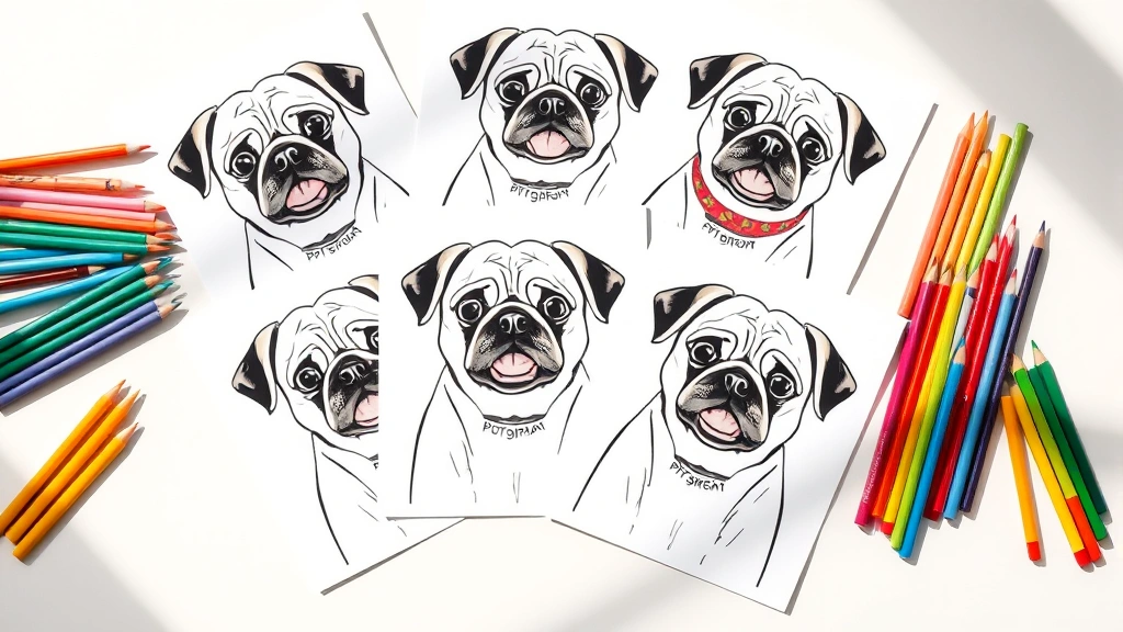 pug coloring pages for kids