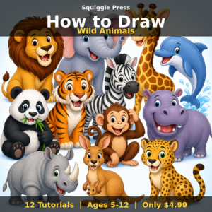 How to Draw Wild Animals - 12 Step-by-Step Drawing Tutorials for Kids